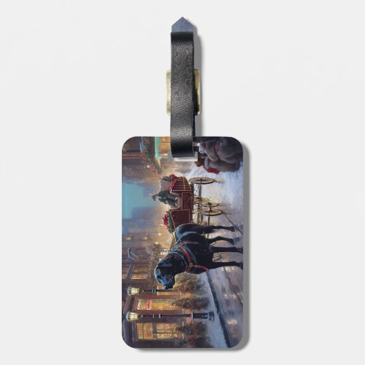 Black Labrador Weihnachten Gepäckanhänger (Rückseite vertikal)