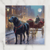 Black Labrador Weihnachten Geschenkanhänger (Rückseite)