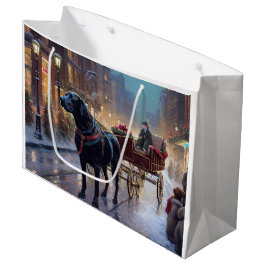Black Labrador Weihnachten Große Geschenktüte