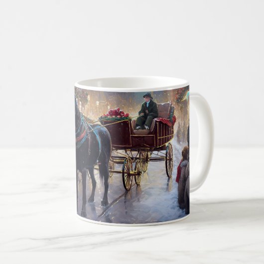 Black Labrador Weihnachten Kaffeetasse (VorderseiteRechts)