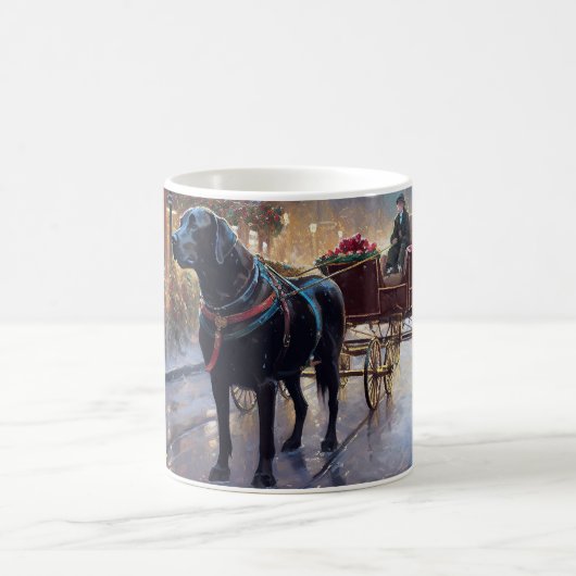 Black Labrador Weihnachten Kaffeetasse (Mittel)