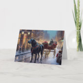 Black Labrador Weihnachten Karte (Vorderseite)