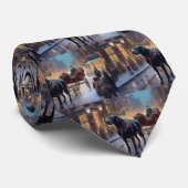 Black Labrador Weihnachten Krawatte (Gerollt)