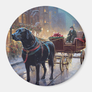 Black Labrador Weihnachten Magnet