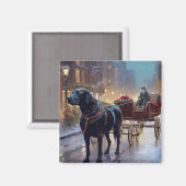 Black Labrador Weihnachten Magnet (Vorderseite/Rückseite)