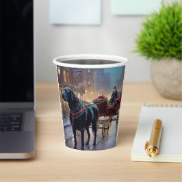 Black Labrador Weihnachten Pappbecher