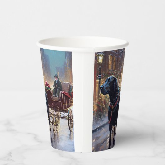 Black Labrador Weihnachten Pappbecher (Rechts)