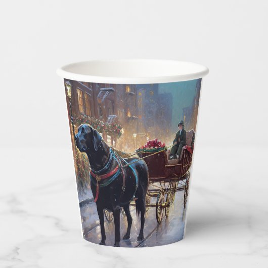 Black Labrador Weihnachten Pappbecher (Vorderseite)