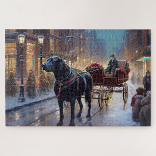 Black Labrador Weihnachten Puzzle