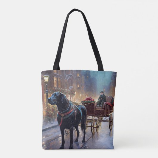 Black Labrador Weihnachten Tasche (Rückseite)