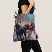 Black Labrador Weihnachten Tasche (Von Nahem)