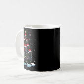 Black Labrador Weihnachtsbaum Lichter Weihnachten  Kaffeetasse (Vorderseite Links)