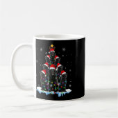 Black Labrador Weihnachtsbaum Lichter Weihnachten Kaffeetasse (Links)