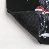 Black Labrador Weihnachtsbaum Lichter Weihnachten Mousepad (Ecke)