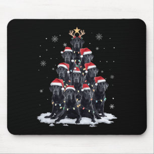 Black Labrador Weihnachtsbaum Lichter Weihnachten  Mousepad