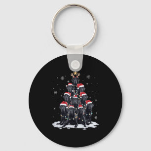 Black Labrador Weihnachtsbaum Lichter Weihnachten  Schlüsselanhänger