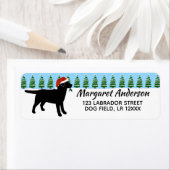 Black Labrador Weihnachtsfeiertage Rücksendeadress (Insitu)