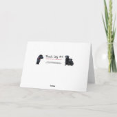 Black Labrador Weihnachtskarte Feiertagskarte (Rückseite)