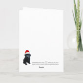 Black Labrador Weihnachtskarte Feiertagskarte (Rückseite)
