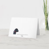 Black Labrador Weihnachtskarte Feiertagskarte (Rückseite)
