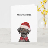 Black Labrador Weihnachtskarte Karte (Gelbe Blume)