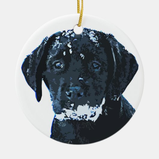 Black Labrador Weihnachtsschmuck (Vorne)