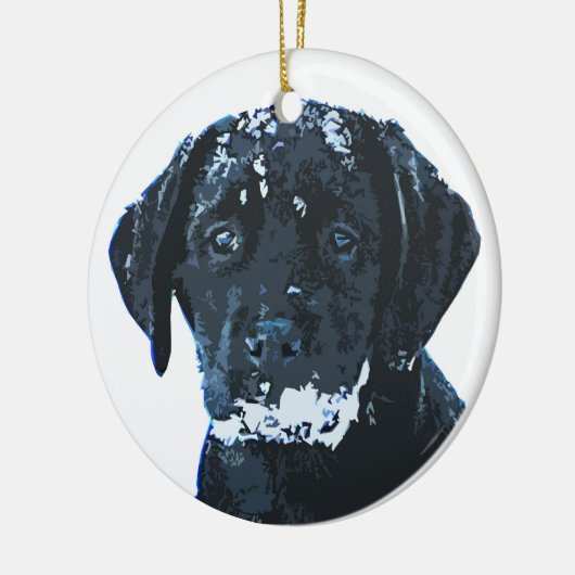 Black Labrador Weihnachtsschmuck (Links)