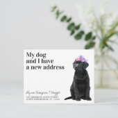 Black Labrador Wir haben den neuen Adresshund vers Postkarte (Stehend Vorderseite)