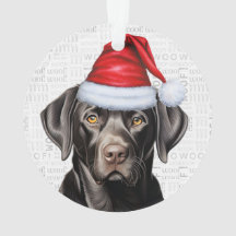 Black Labrador with Name and Foto Christmas