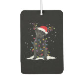 Black Labrador Xmas Dog Christmas Tree Light Class Autolufterfrischer (Vorderseite)