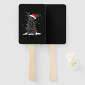 Black Labrador Xmas Dog Christmas Tree Light Class Fächer (Vorne und Hinten)