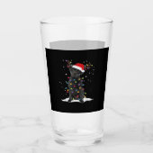 Black Labrador Xmas Dog Christmas Tree Light Class Glas (Vorderseite)