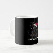 Black Labrador Xmas Dog Christmas Tree Light Class Kaffeetasse (Vorderseite Links)