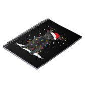 Black Labrador Xmas Dog Christmas Tree Light Class Notizblock (Linke Seite)