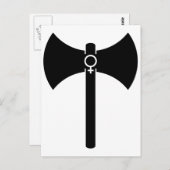 Black Labrys Postkarte (Vorne/Hinten)