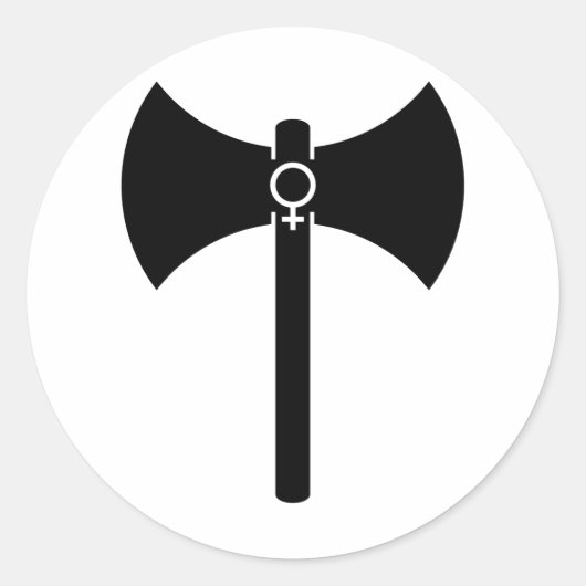 Black Labrys Runder Aufkleber (Vorderseite)