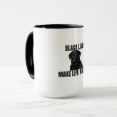 Black Labs machen das Leben besser – Black Lab Cof Tasse (Vorderseite Links)