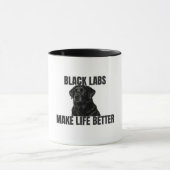 Black Labs Make Life Better – Black Lab Coffee Tasse (Zentrum)