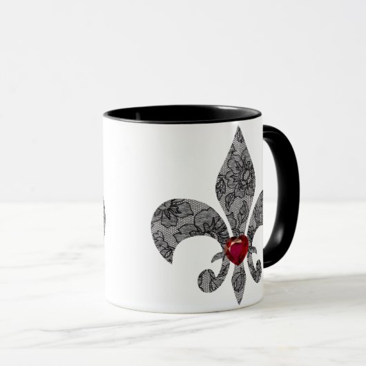 Black Lace 1 Lilie Tasse (VorderseiteRechts)