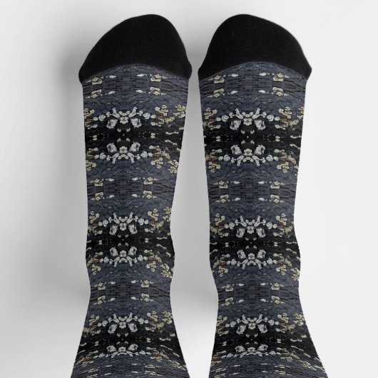Black Lace 1 Tree Bark Patterned Socken (Oben)