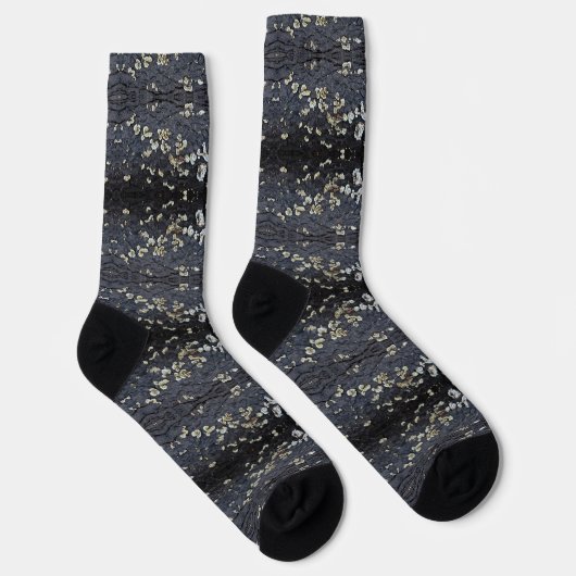 Black Lace 1 Tree Bark Patterned Socken (Rechts)
