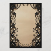 Black Lace and Pearls Menükarte (Rückseite)