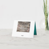 Black Lace Aquamarin Modern Goth Danke (Rückseite)