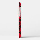Black Lace auf Red Case-Mate iPhone Case (Rückseite / Links)