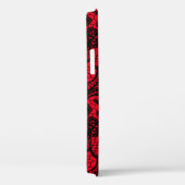 Black Lace auf Red Case-Mate iPhone Case (Rückseite / Rechts)