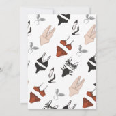 Black Lace Bra Lingerie Bridal Dusche Einladung (Rückseite)