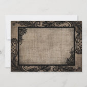 Black Lace Burlap Modern Goth Danke (Rückseite)