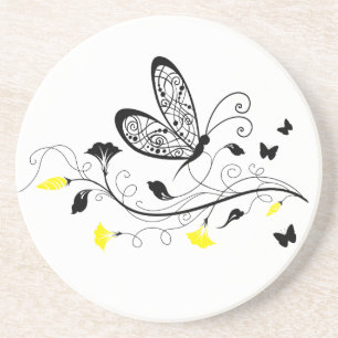 Black Lace Butterfells 3 Sandstein Untersetzer