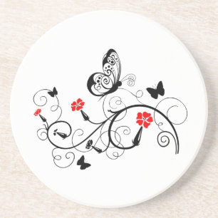 Black Lace Butterfells 4 Getränkeuntersetzer