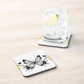 Black Lace Butterflies 10 Untersetzer (Rechte Seite)